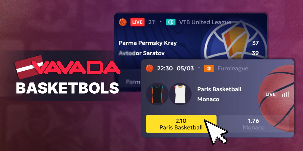 Vavada Latvijā par likmēm uz basketbola mačiem