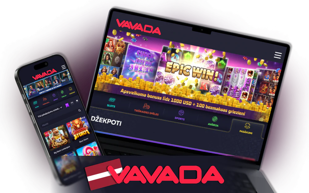 100% bonuss jaunajiem spēlētājiem vietnē Vavada Latvijā