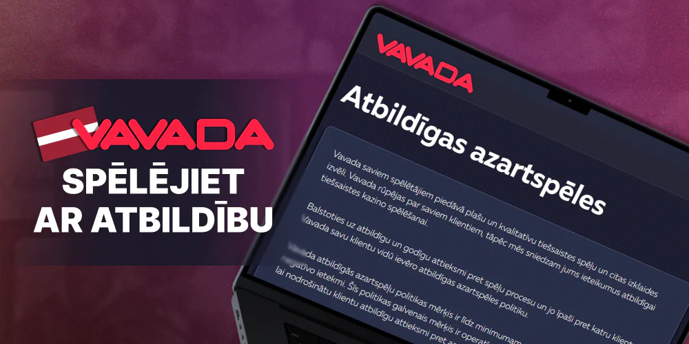 Spēlējiet atbildīgi Vavada Latvijā