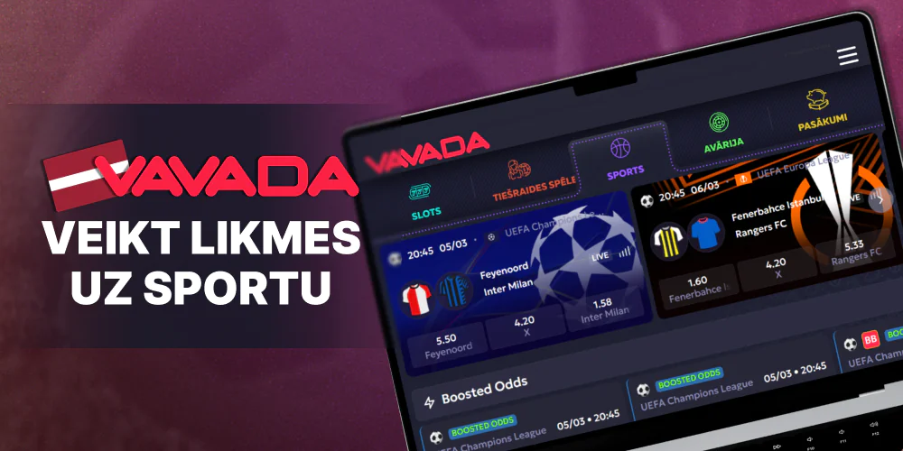 Vavada sporta derībām Latvijā