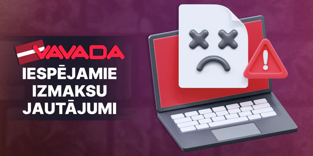 Iespējamas problēmas ar maksājumiem vietnē Vavada