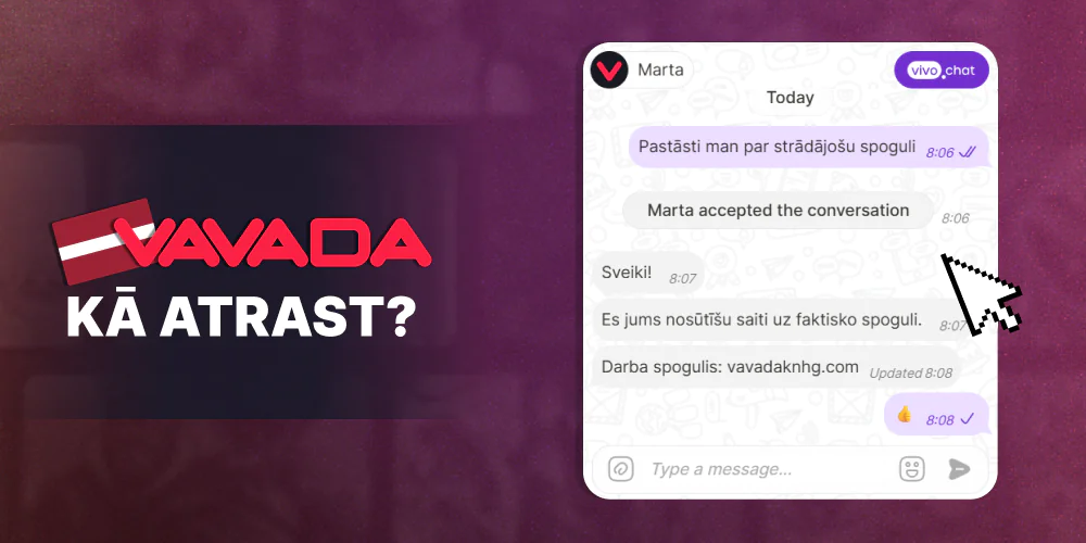 Kur es varu iegūt Vavada kazino vietnes spoguļattēlu?