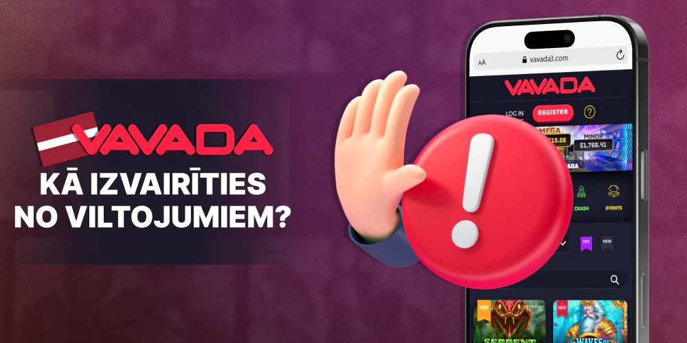 Kā izvairīties no nejaušas sadursmes ar nepareizo Vavada spoguli