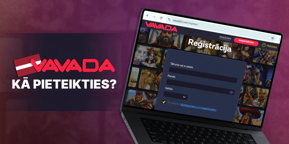 Kā reģistrēties, izmantojot Vavada Latvia spoguli