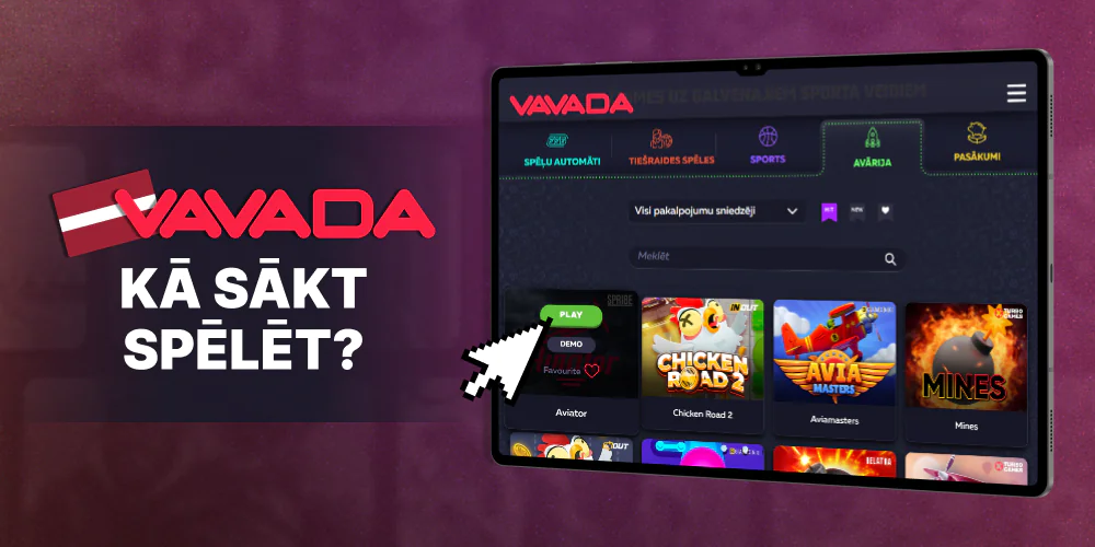 Kā sākt spēlēt Aviator Vavada vietnē