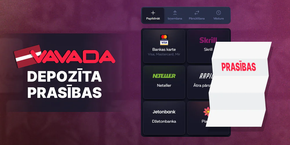 Vavada Latvijā — noteikumi un nosacījumi